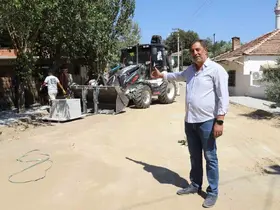 Nazilli Belediyesi Dallıca’da kaldırımları yeniliyor
