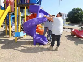 Nazilli’de oyun parkları bakıma alındı
