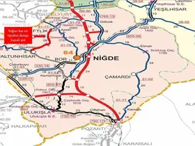 Niğde’de yoğun kar yağışı nedeniyle iki yol trafiğe kapatıldı
