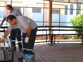 Okul bahçeleri yeni döneme hazırlanıyor
