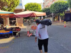 Oltayla boyu kadar balık tuttu
