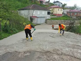Ordu’nun kırsalında beton yol çalışmaları devam ediyor
