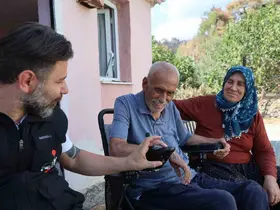 Orman yangınında tamamen yanan evin eşyaları yenilendi
