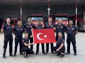 Osmaniye’de itfaiyecilerden A Milli Takım’a klipli destek
