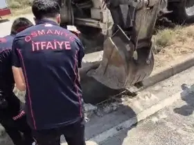 Osmaniye’de mazgala düşen yavru kedi itfaiye ekiplerince kurtarıldı
