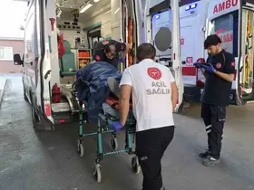 Otobüs içerisinde düşen yolcu yaralandı
