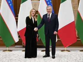 Özbekistan Cumhurbaşkanı Mirziyoyev, İtalya Başbakanı Meloni ile görüştü
