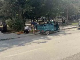 Parkta döner bıçaklı saldırı
