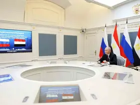 Putin ve es-Sisi, Mısır’da inşa edilen El-Dabaa Nükleer Santrali için düzenlenen törene katıldı
