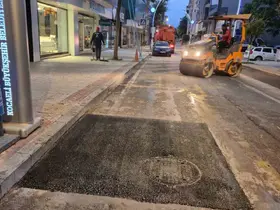 Rögar kapakları yol seviyesine getirildi
