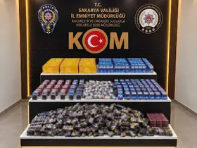 Sakarya’da binlerce paket kaçak sigara ve tütün ele geçirildi

