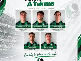 Sakaryaspor altyapısından 5 genç oyuncu A takıma yükseldi
