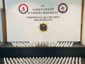 Samsun’da 10 bin 104 sentetik ecza hap ele geçirildi
