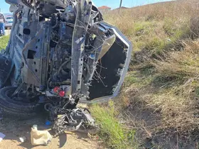 Samsun’da hafif ticari araç şarampole devrildi: 1 yaralı
