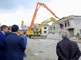 Samsun’da kentsel dönüşümde yıkım başladı

