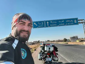 Samsun’dan motosikletle Mekke’ye gitti
