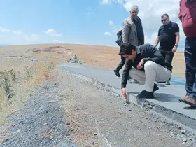 Sarıkamış’ta beton yol çalışmaları yerinde incelendi
