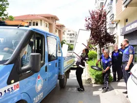 Şehzadeler zabıtasından yol ve kaldırım işgali denetimi
