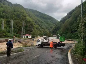 Sel afetinin ardından enerji nakil hatları onarılıyor
