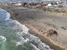 Sel felaketinin ardından sahil şeridi odun ve atıklarla kaplandı
