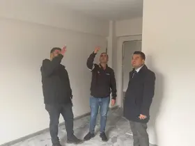 Şeyh Edebali Özel Bakım Merkezi inşaatında inceleme
