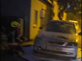 Sındırgı’da bir otomobil alevlere teslim oldu
