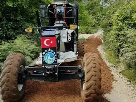 Sinop kırsalında yol çalışmaları

