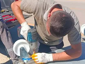 Sinop’ta hasarlı çöp konteynerlerine yerinde onarım
