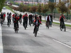 Sivas’ta bisiklet severler pedal çevirdi
