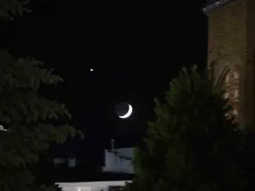 Sivas’ta hilal ve yıldızın buluştuğu anlar mest etti
