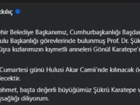 Şükrü Karatepe’nin eşi hayatını kaybetti
