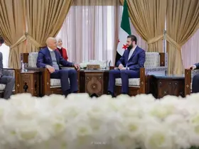 Suriye Devlet Başkanı eş-Şara, ABD’nin Suriye Özel Temsilcisi Barrack’ı kabul etti

