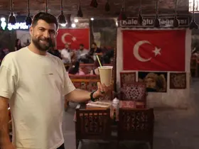 Tarihi mağarada serinleten lezzet: Soğuk menengiç kahvesi
