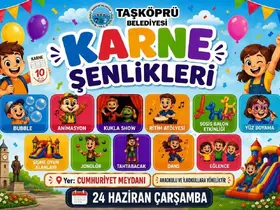 Taşköprü Belediyesi’nden çocuklara karne şenliği
