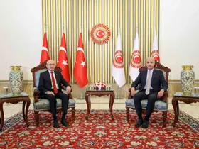 TBMM Başkanı Kurtulmuş, CHP Genel Başkanı Kılıçdaroğlu ile görüştü
