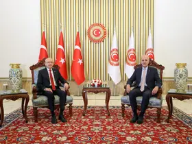 TBMM Başkanı Kurtulmuş, CHP Genel Başkanı Kılıçdaroğlu ile görüştü