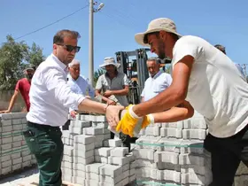 Tire’ye 20 bin metrekare kilit parke taşı desteği
