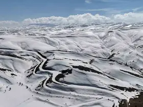 Toroslar’da kar güzelliği havadan görüntülendi