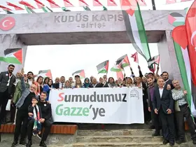 Trabzon Gazze için yürüdü, binlerce kişi tek yürek oldu
