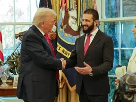 Trump ile Suriye Devlet Başkanı eş-Şara arasında esprili sohbet
