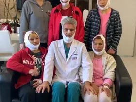 Ünlü estetikçinin yüz germe yaptığı hastalarla çektiği video sosyal medyada ilgi odağı oldu

