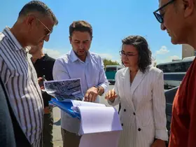 Uşak Belediye Başkan Vekili Terekeci Özkan bisiklet yolu güzergahında incelemelerde bulundu
