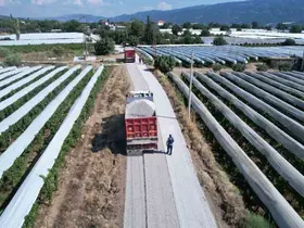 Üzüm hasadıyla birlikte üreticinin yolları da yenilenmeye başladı
