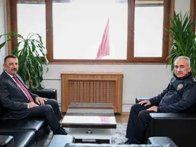 Vali Hacıbektaşoğlu’ndan Emniyet Müdürü Kaba’ya hayırlı olsun ziyareti
