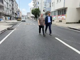 Vali Ziya Polat, Cumhuriyet Caddesi’ndeki yol çalışmalarını yerinde inceledi
