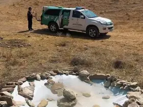 Van jandarmasından yaban hayatına minik su havuzları
