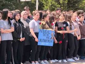 Vefat eden okul müdürü için veda töreni düzenlendi
