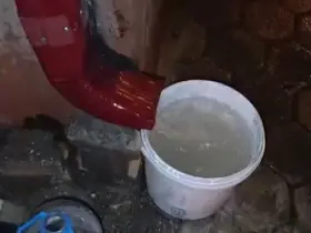 Velilerden ani su kesintisine tepki
