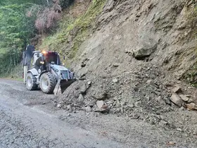 Yağışlar heyelana neden oldu
