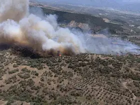 Yazıkent’te yangını büyüten rüzgar bugün de etkisini sürdürecek
